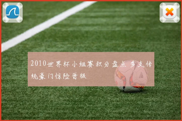 2010世界杯小组赛积分盘点 多支传统豪门惊险晋级